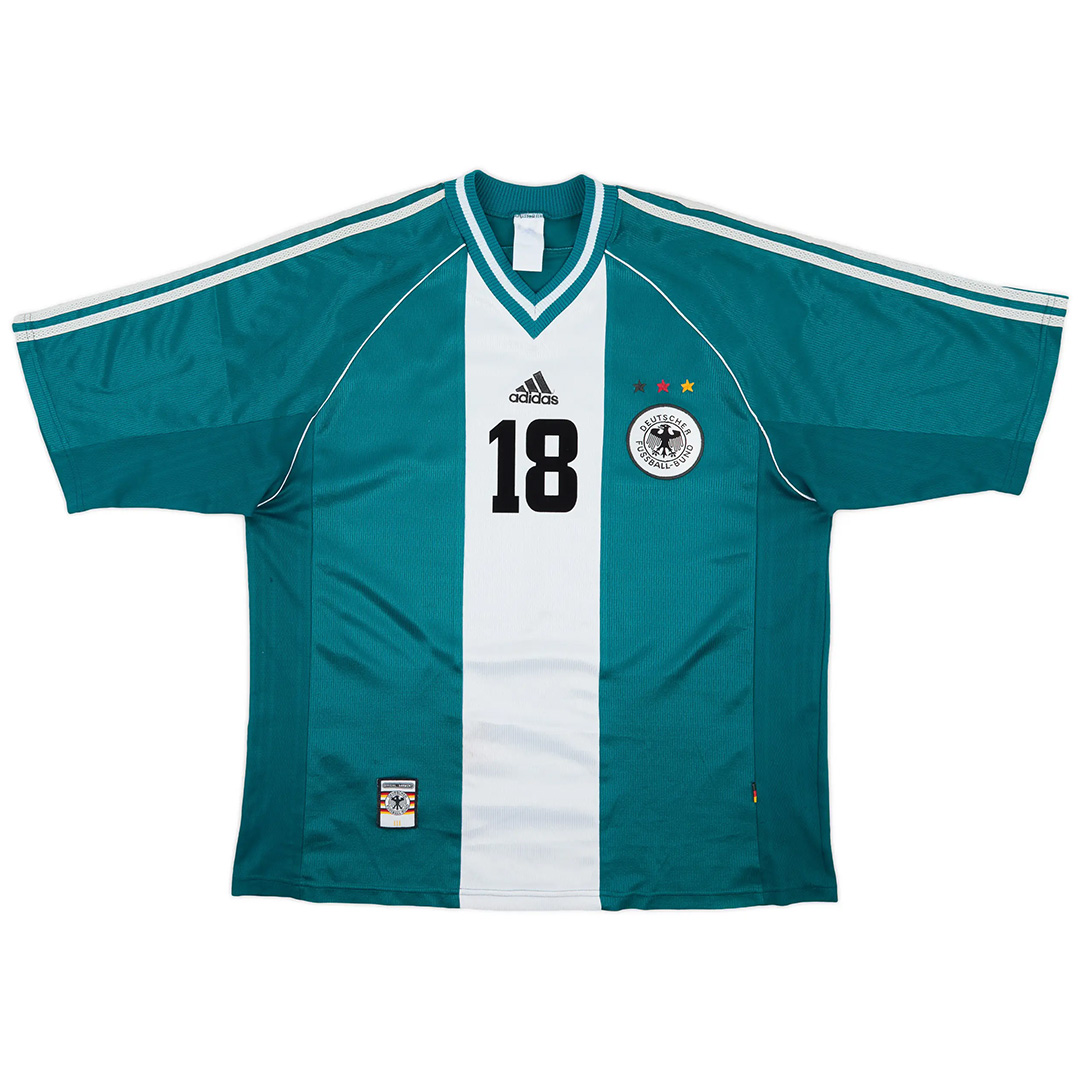 KLINSMANN #18 Germany Away Retro Jersey World Cup 1998 - minejerseys
