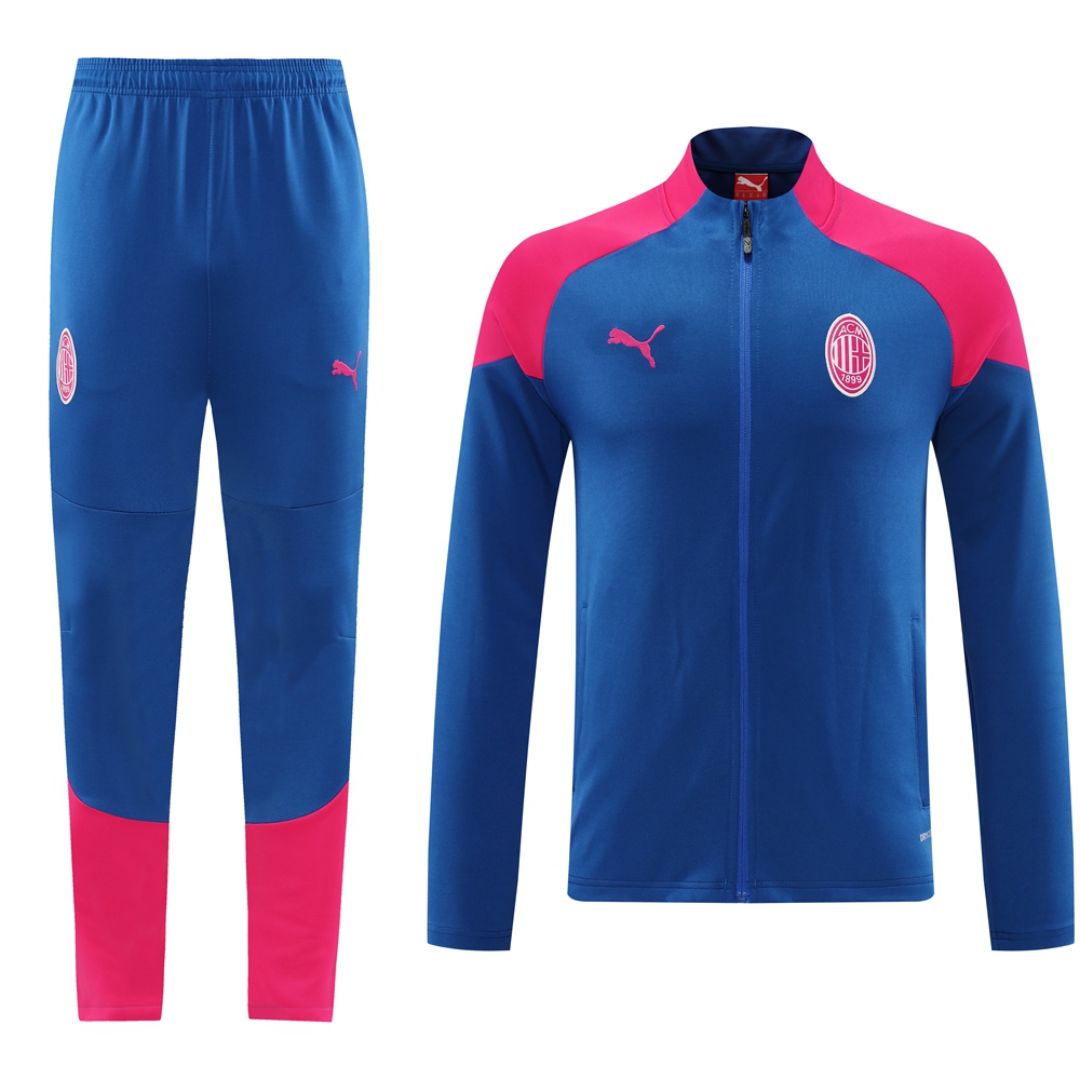 AC Milan Training Jacket Kit (Top+Pants) Pink&Blue 2024/25 - minejerseys