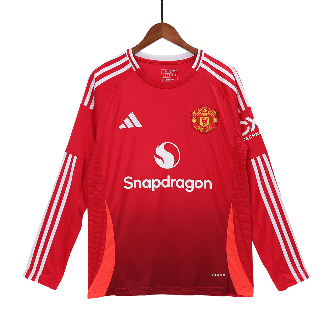 Manchester United Home Long Sleeve Jersey 2024/25 - minejerseys