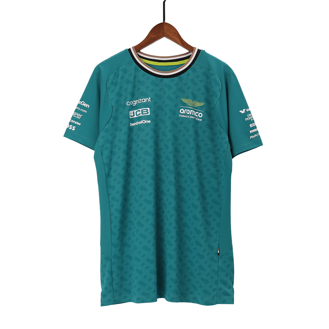 Discount Aston Martin Aramco Cognizant F1 Racing Team Fernando Alonso Driver T-Shirt 2024 - minejerseys