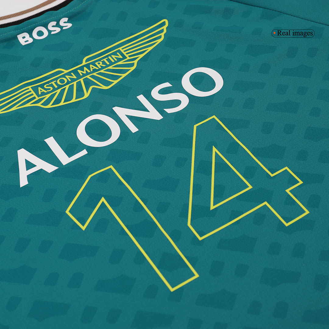 Discount Aston Martin Aramco Cognizant F1 Racing Team Fernando Alonso Driver T-Shirt 2024 - minejerseys