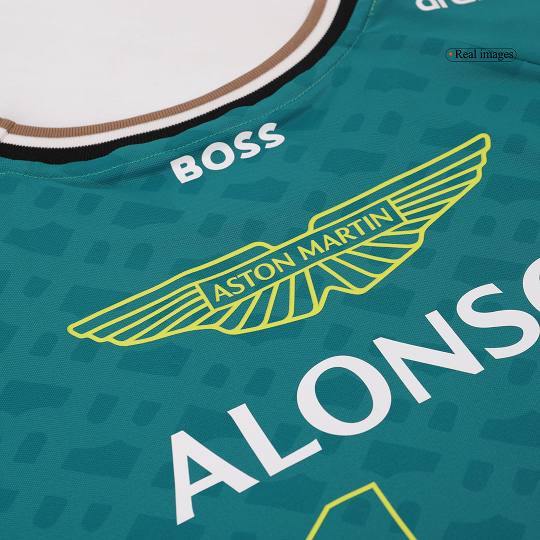 Discount Aston Martin Aramco Cognizant F1 Racing Team Fernando Alonso Driver T-Shirt 2024 - minejerseys