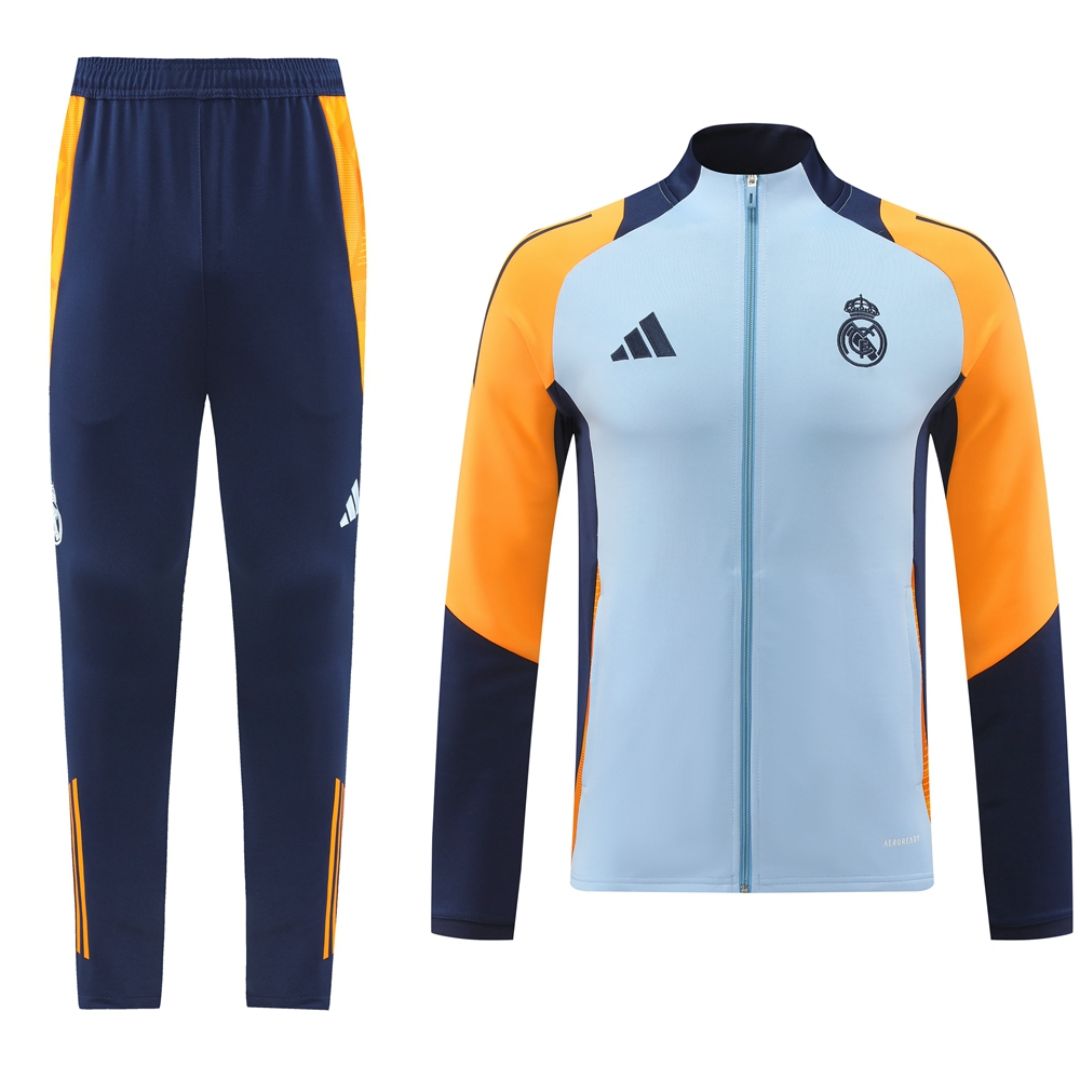 Real Madrid Training Kit (Jacket+Pants) Gray 2024/25 - minejerseys