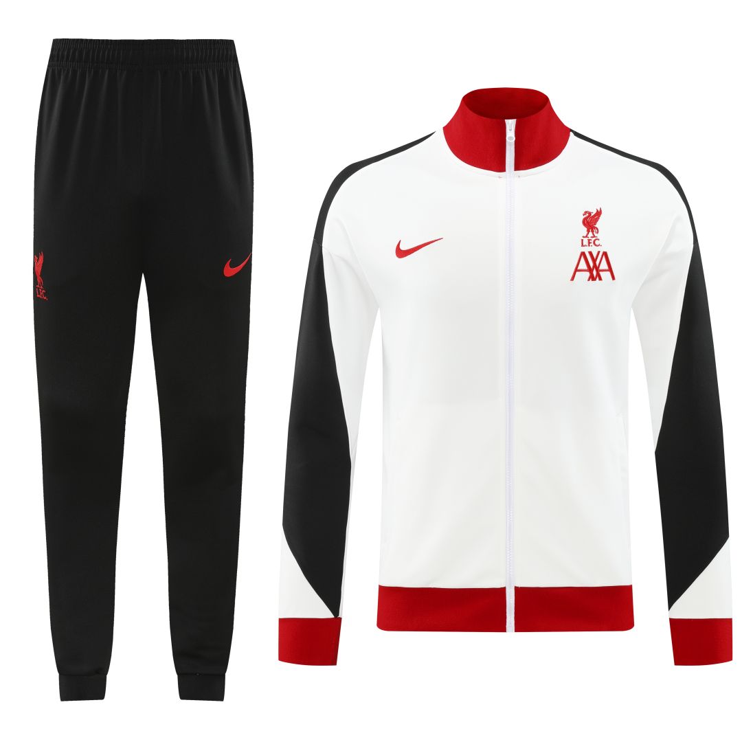 Liverpool Training Jacket Kit (Top+Pants) White 2024/25 - minejerseys