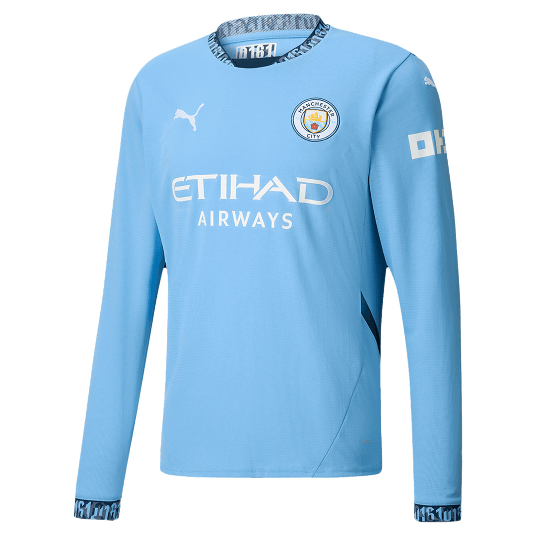 Manchester City Home Long Sleeve Jersey 2024/25 - minejerseys