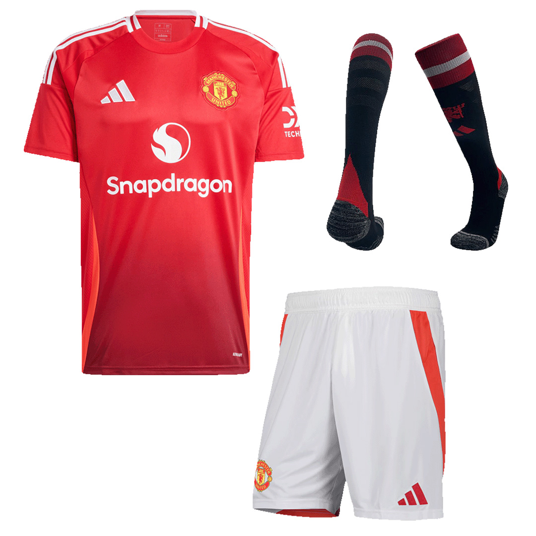 [Super Replica] Manchester United Home Full Kit 2024/25 - minejerseys