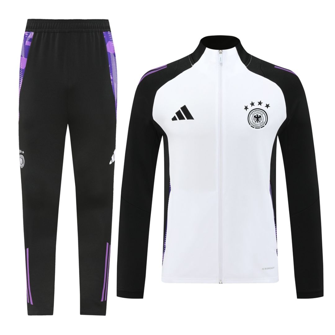 Germany Training Jacket Kit (Jacket+Pants) White 2024 - minejerseys