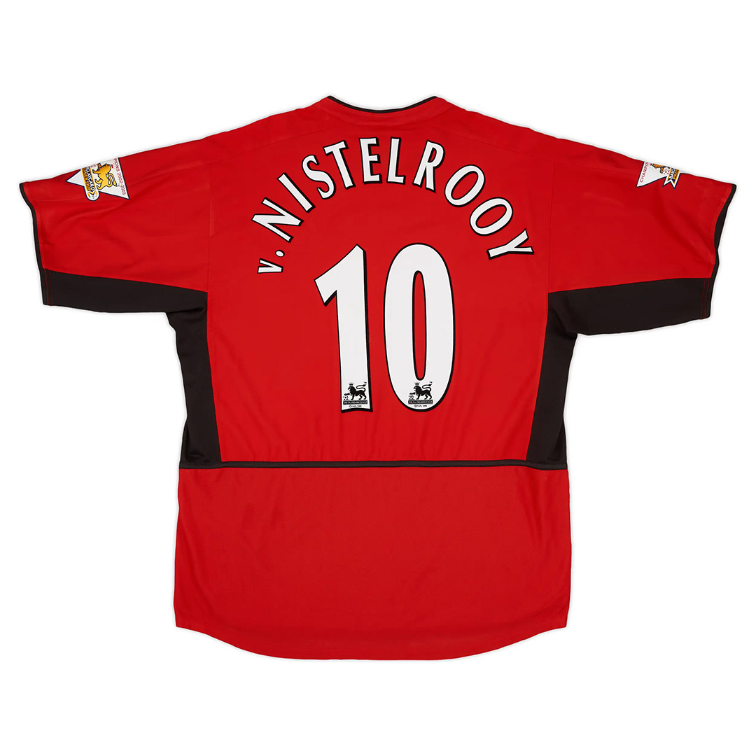 v.Nistelrooy #10 Retro Manchester United Home Jersey 2002/04 - minejerseys