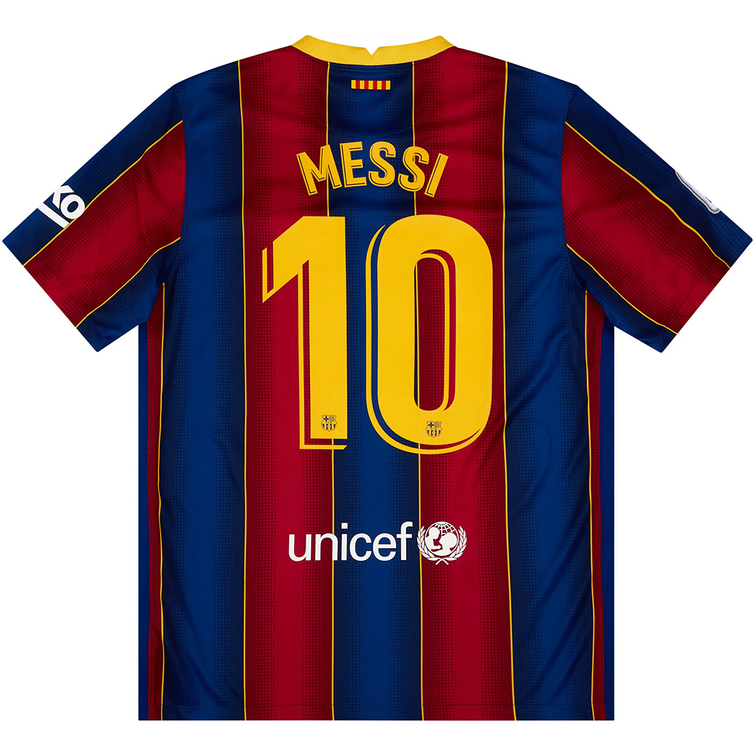 Messi #10 Retro Barcelona Home Jersey 2020/21 - minejerseys