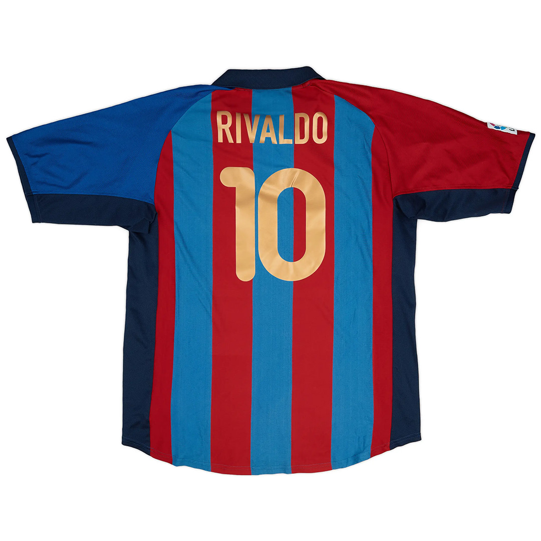 RIVALDO #10 Retro Barcelona Home Jersey 2001/02 - minejerseys