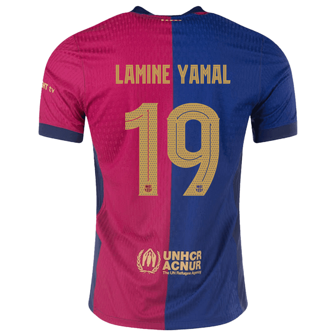 LAMINE YAMAL #19 Barcelona Home Jersey Player Version 2024/25 - UCL Font - minejerseys