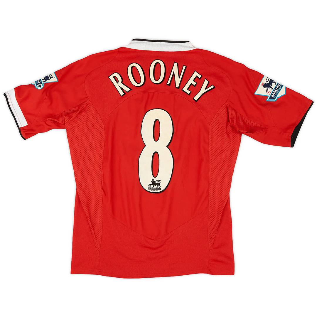 Rooney #8 Retro Manchester United Home Jersey 2005/06 - minejerseys