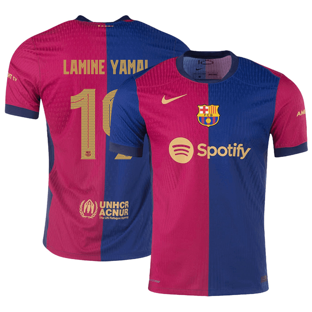 LAMINE YAMAL #19 Barcelona Home Jersey Player Version 2024/25 - UCL Font - minejerseys