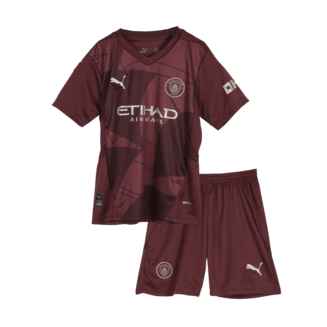 Kids Manchester City Third Jersey Kit 2024/25 - minejerseys