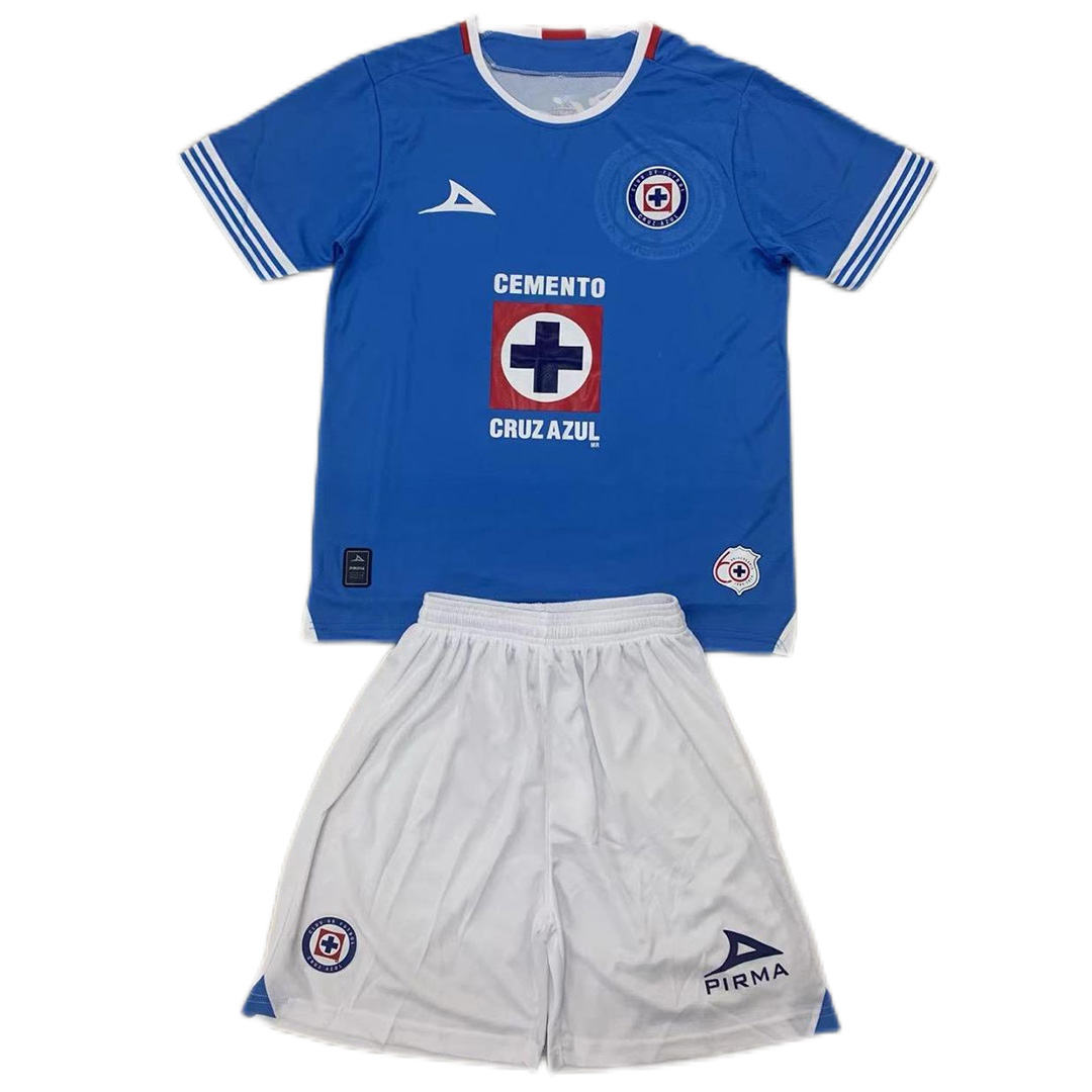 Kids Cruz Azul Home Kit 2024/25 - minejerseys