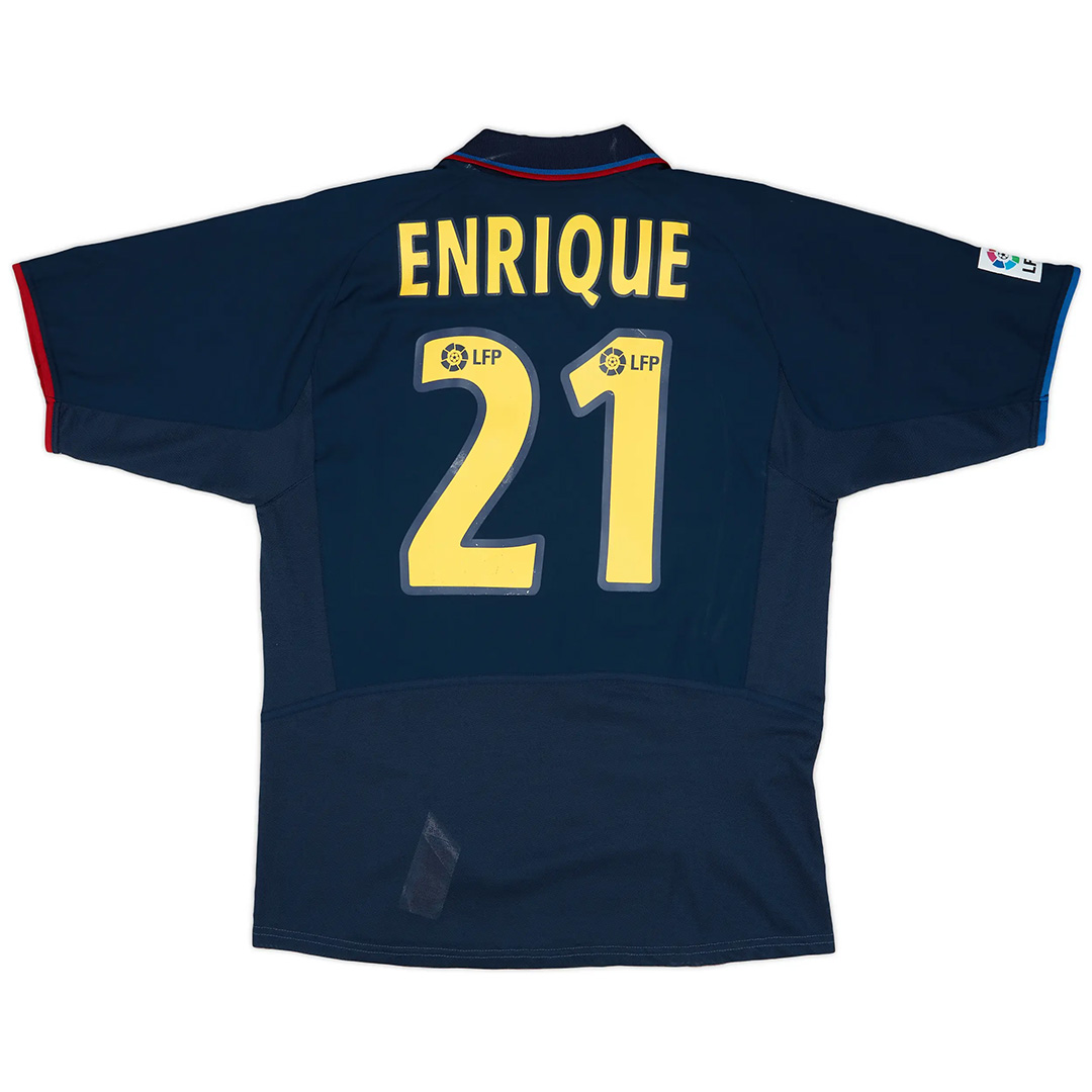 ENRIQUE #21 Retro Barcelona Third Jersey 2002/03 - minejerseys