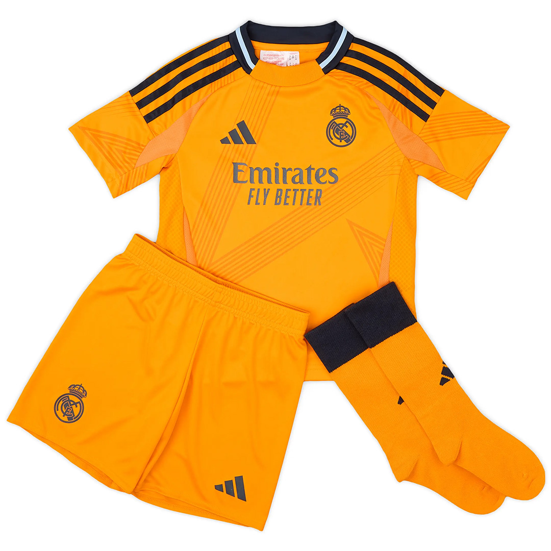 Kids Real Madrid Away Full Kit(Jersey+Shorts+Socks) 2024/25 - minejerseys