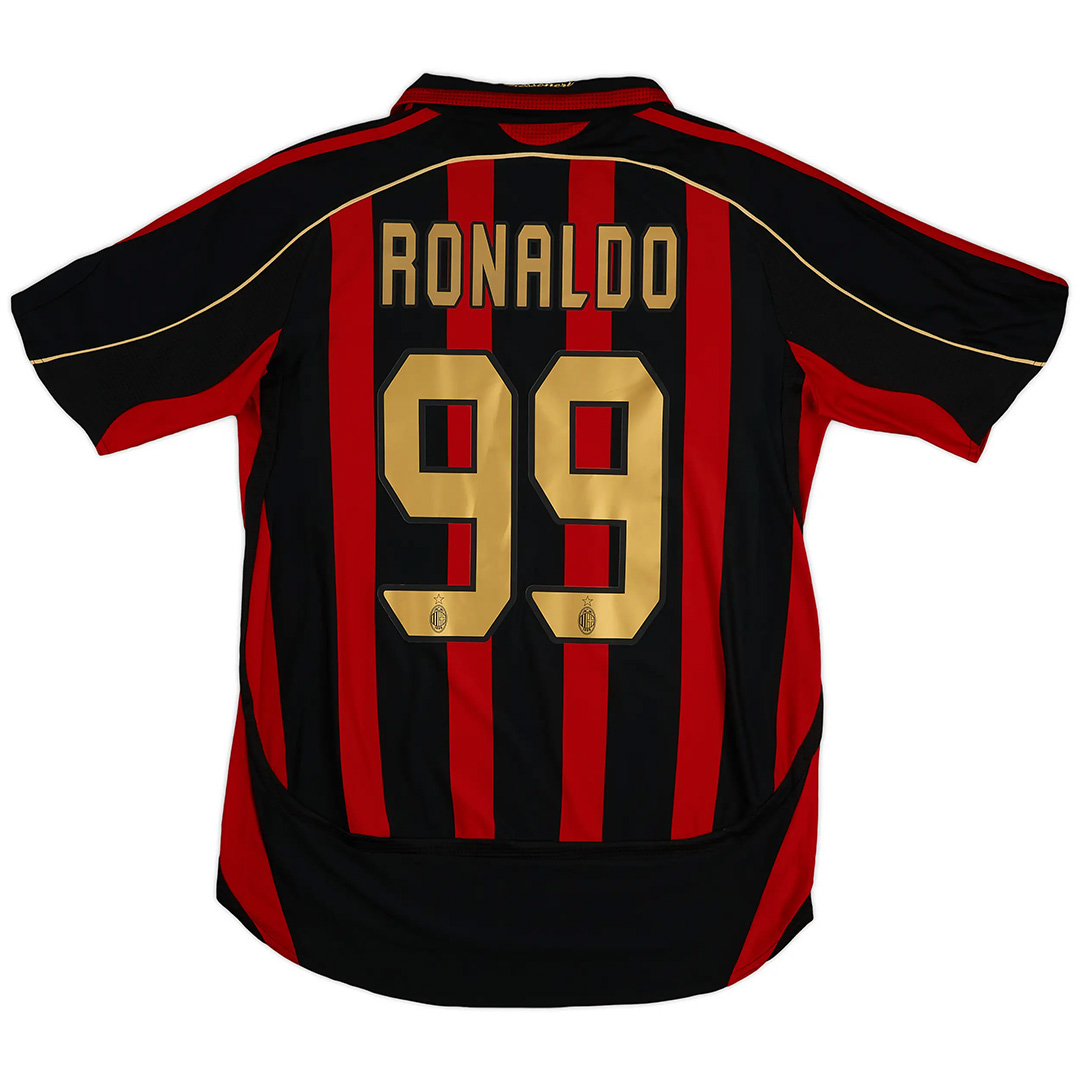 Ronaldo #99 Retro AC Milan Home Jersey 2006/07 - minejerseys