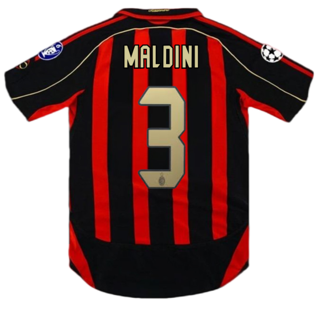 MALDINI #3 Retro AC Milan UCL Home Jersey 2006/07 - minejerseys