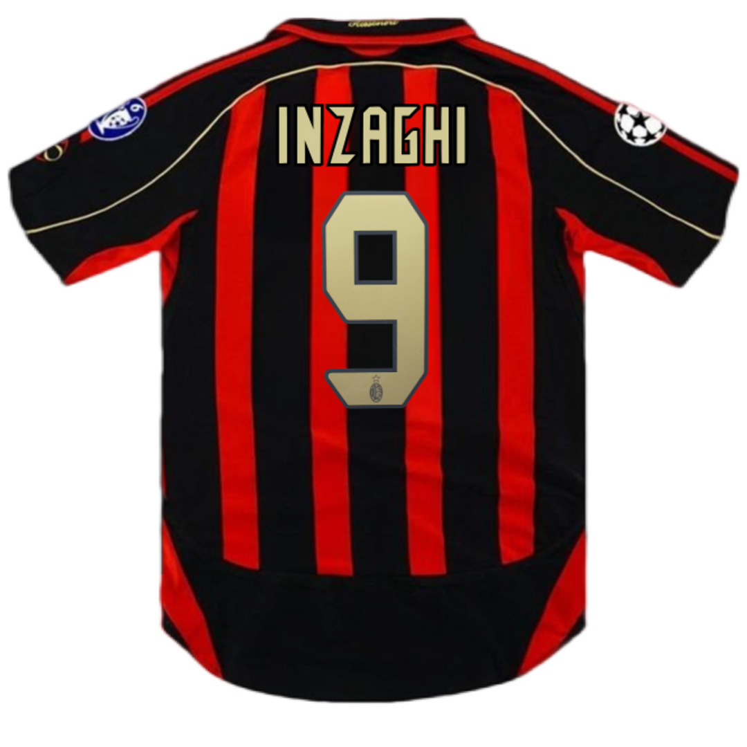 INZAGHI #9 Retro AC Milan UCL Home Jersey 2006/07 - minejerseys
