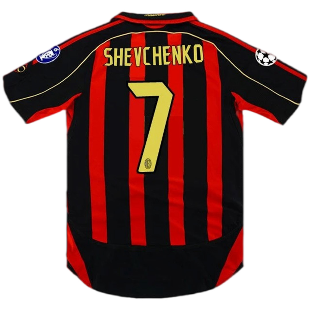 SHEVCHENKO #7 Retro AC Milan UCL Home Jersey 2006/07 - minejerseys