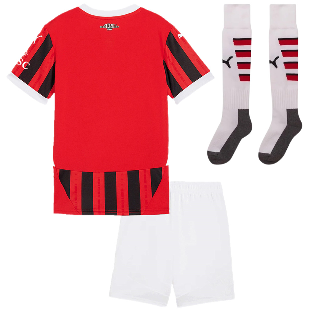 Kids AC Milan Home Full Kit(Jersey+Shorts+Socks) 2024/25 - minejerseys