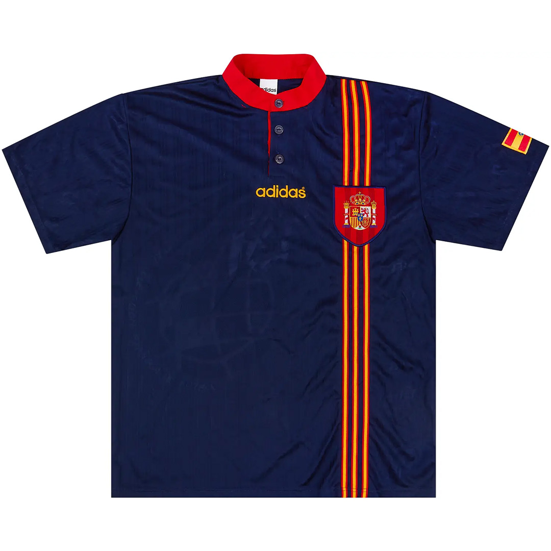 R. HIERRO #6 Retro Spain Away Jersey 1996 - minejerseys