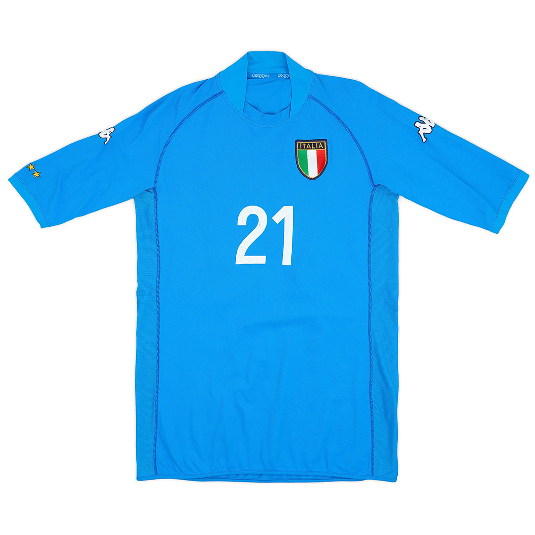 VIERI #21 Retro Italy Home Jersey World Cup 2002 - minejerseys