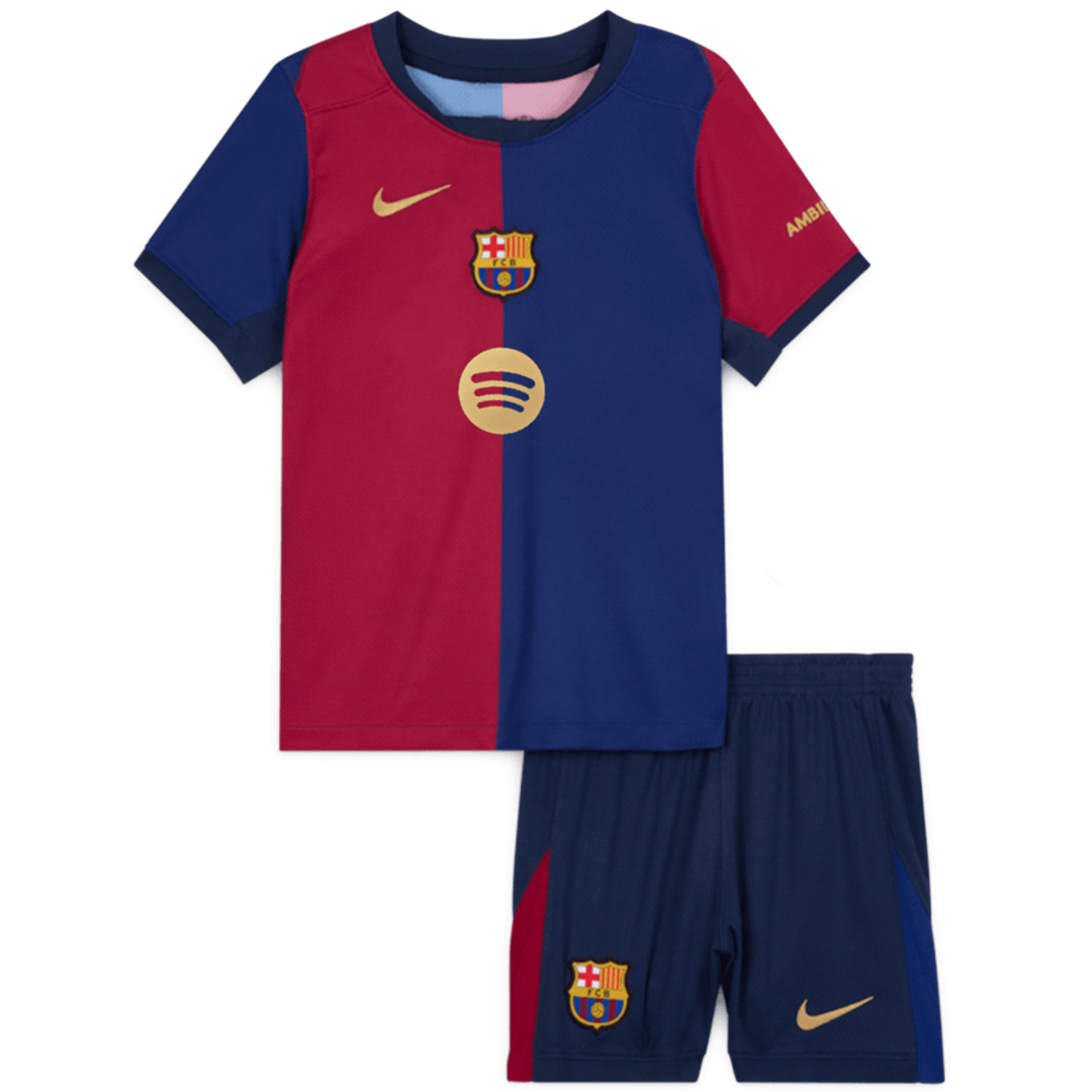 Kids Barcelona Home Spotify Logo Without Text Jersey Kit 2024/25 - minejerseys