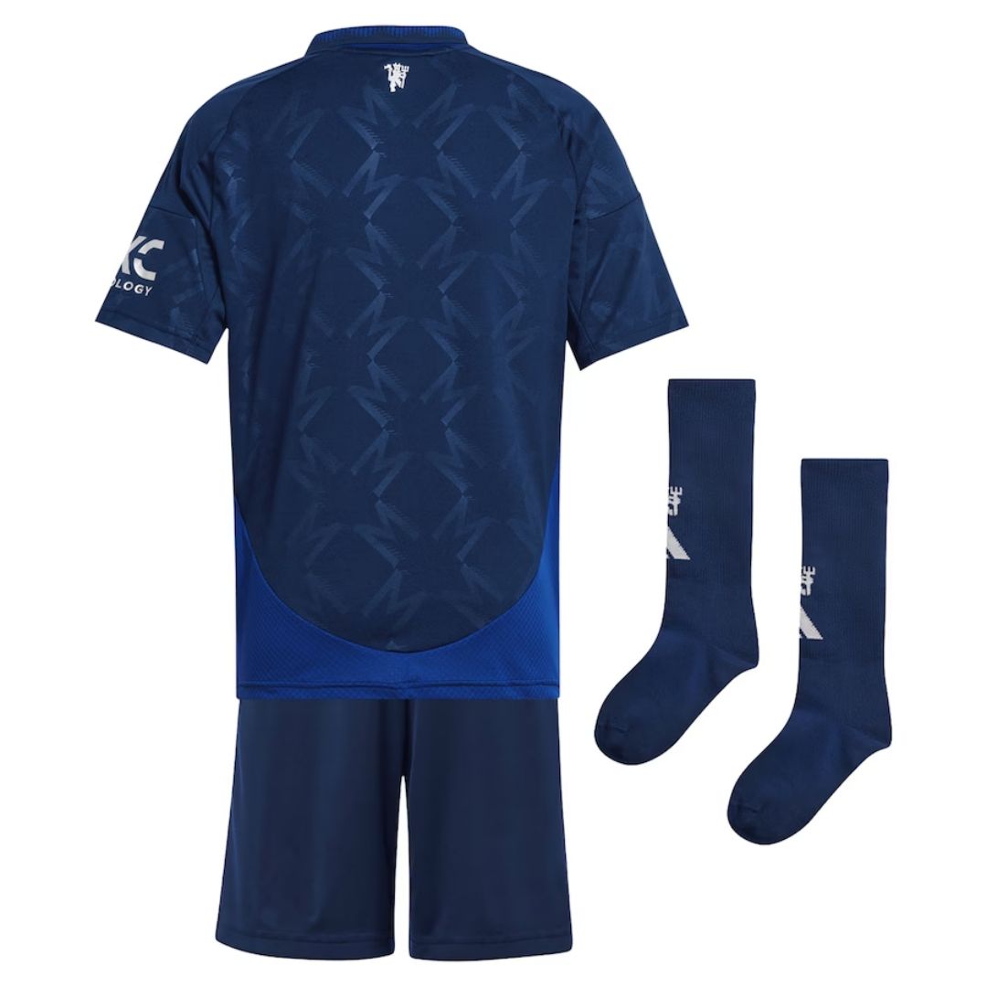 Kids Manchester United Away Full Kit(Jersey+Shorts+Socks) 2024/25 - minejerseys