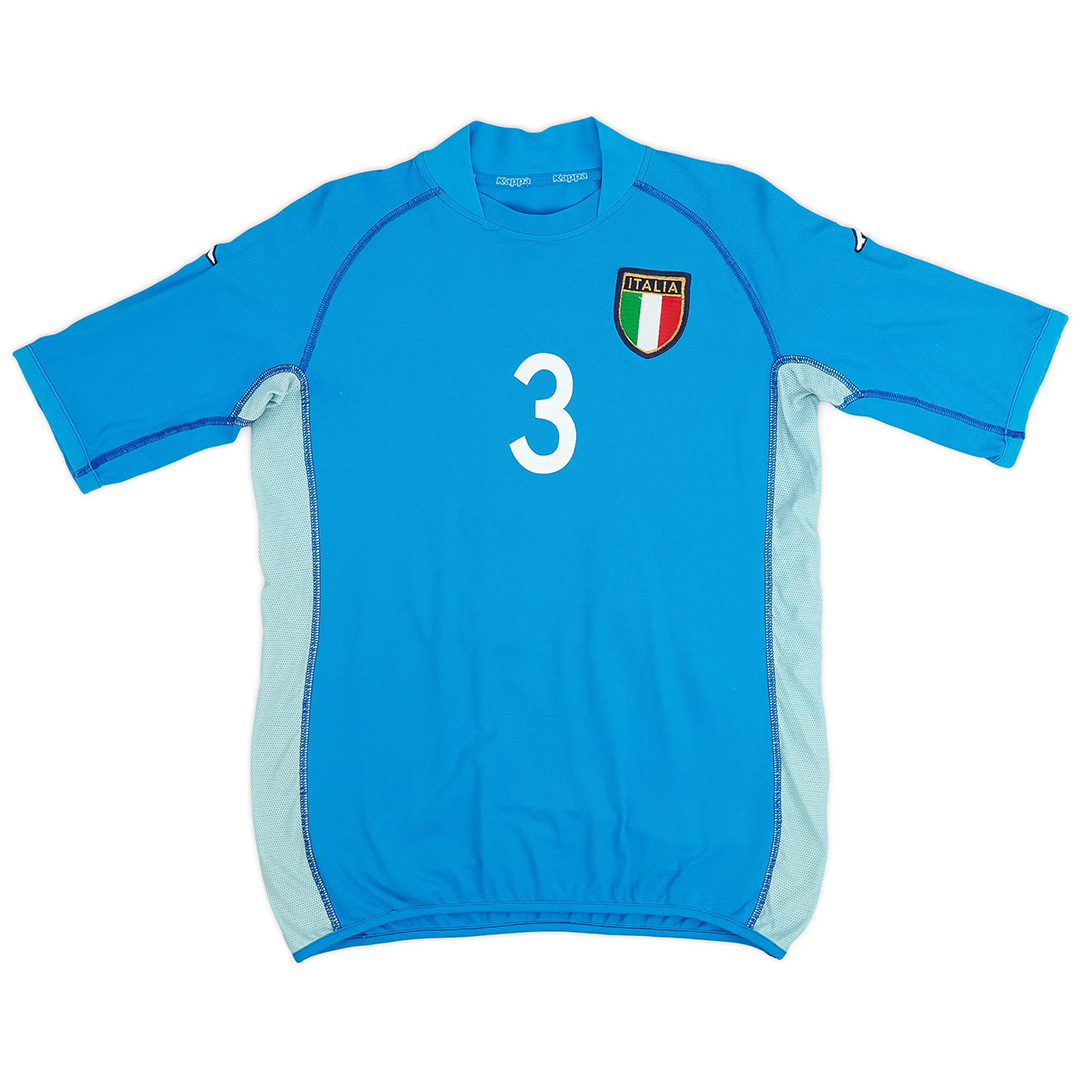 MALDINI #3 Retro Italy Home Jersey World Cup 2002 - minejerseys