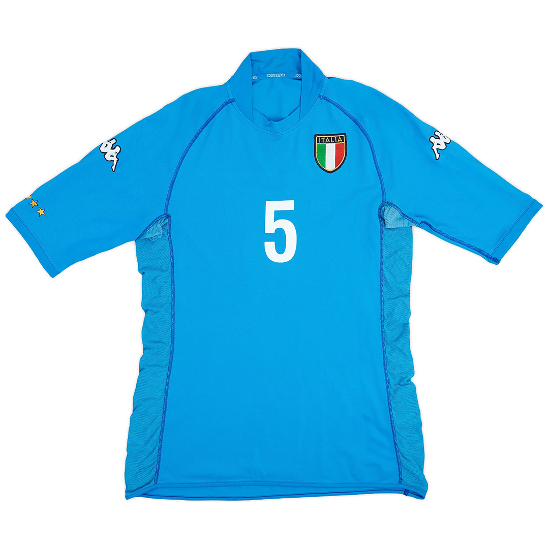 CANNAVARO #5 Retro Italy Home Jersey World Cup 2002 - minejerseys