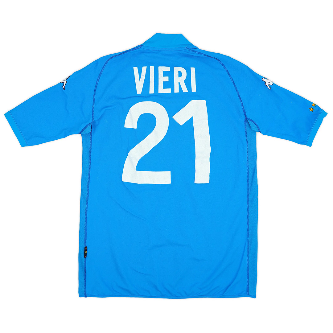 VIERI #21 Retro Italy Home Jersey World Cup 2002 - minejerseys