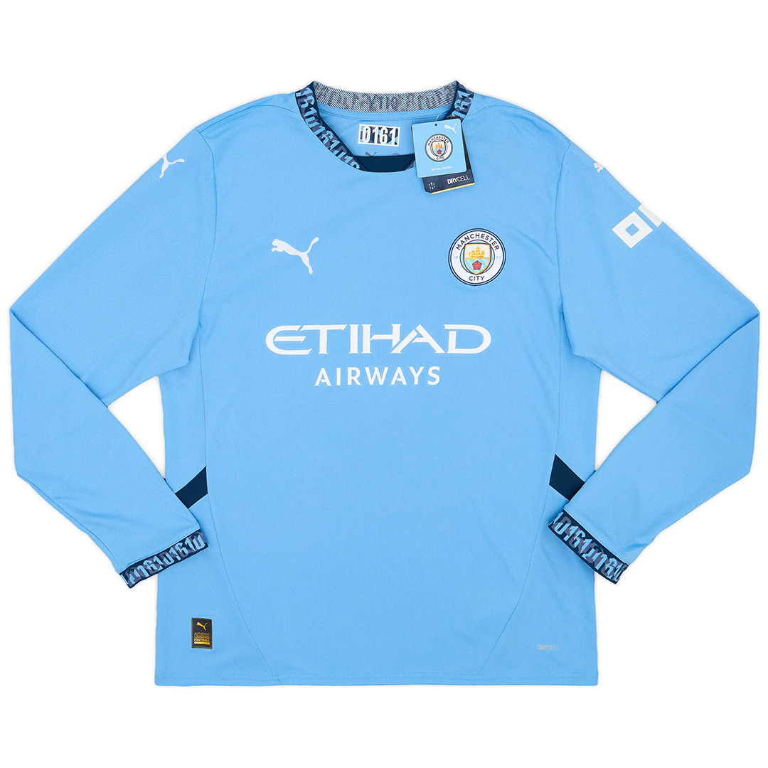 Manchester City Home Long Sleeve Jersey 2024/25 - minejerseys
