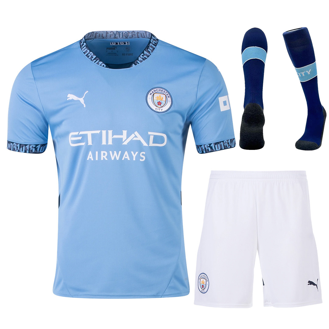 [Super Replica] Manchester City Home Full Jersey Kit 2024/25 - minejerseys