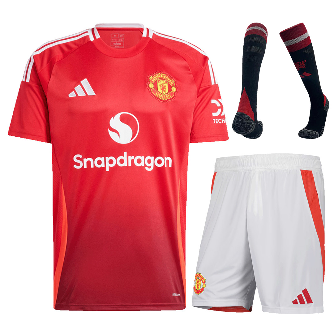 [Super Replica] Manchester United Home Full Kit 2024/25 - minejerseys
