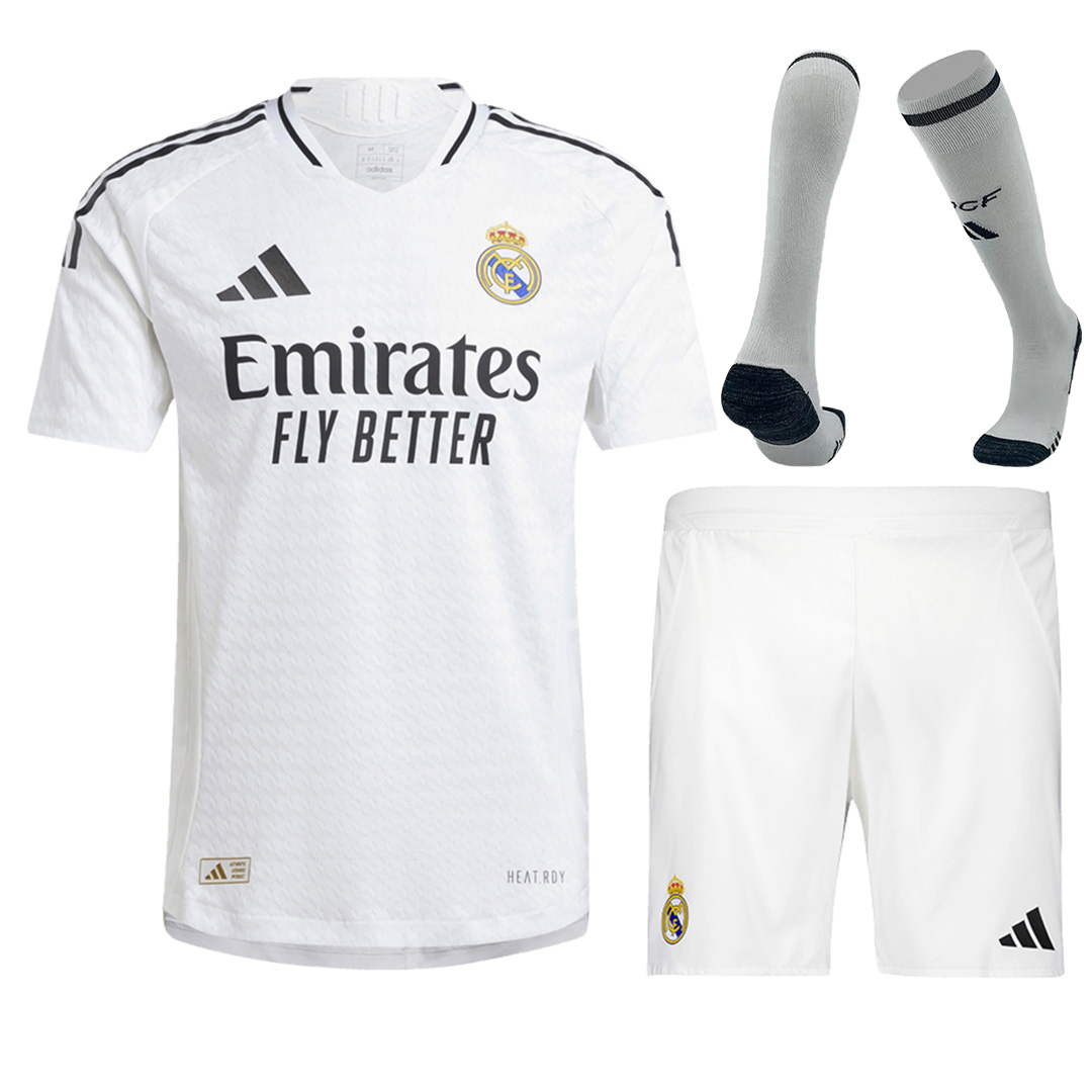 Real Madrid Home Match Jersey+Shorts+Socks Full Kit Player Version 2024/25 - minejerseys