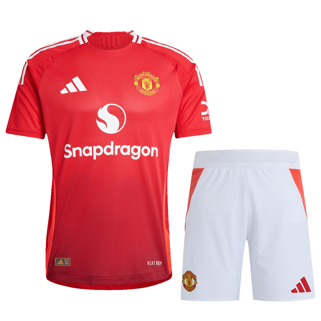 Manchester United Home Match Jersey+Shorts Kit Player Version 2024/25 - minejerseys
