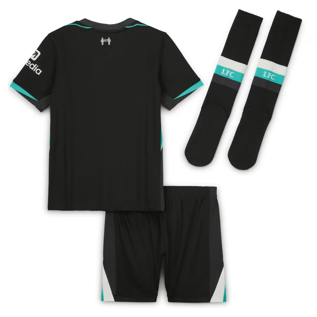 Kids Liverpool Away Full Jersey Kit 2024/25 - minejerseys