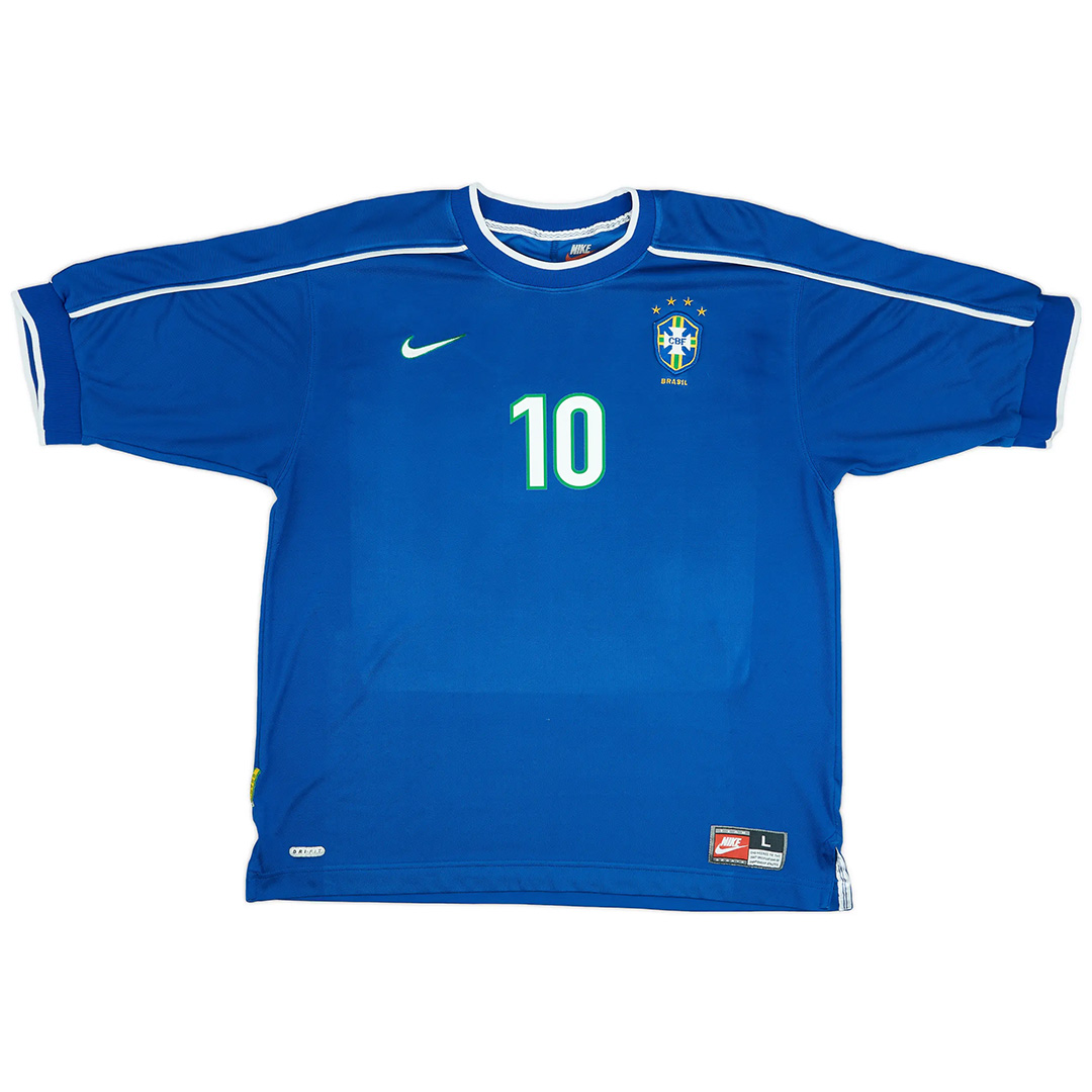 RIVALDO #10 Retro Brazil Away Jersey World Cup 1998 - minejerseys