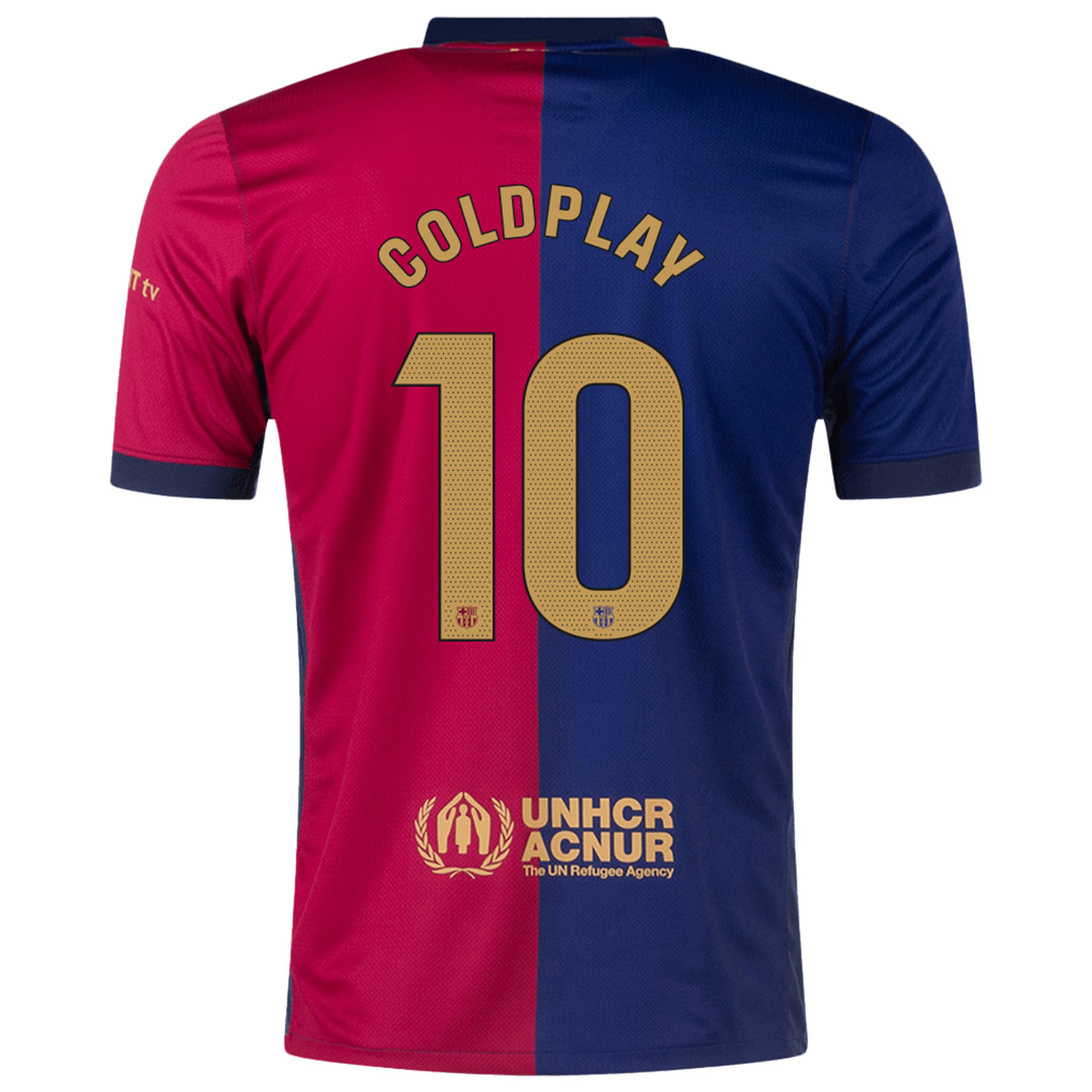 COLDPLAY #10 Barcelona Home Coldplay Jersey 2024/25 - minejerseys
