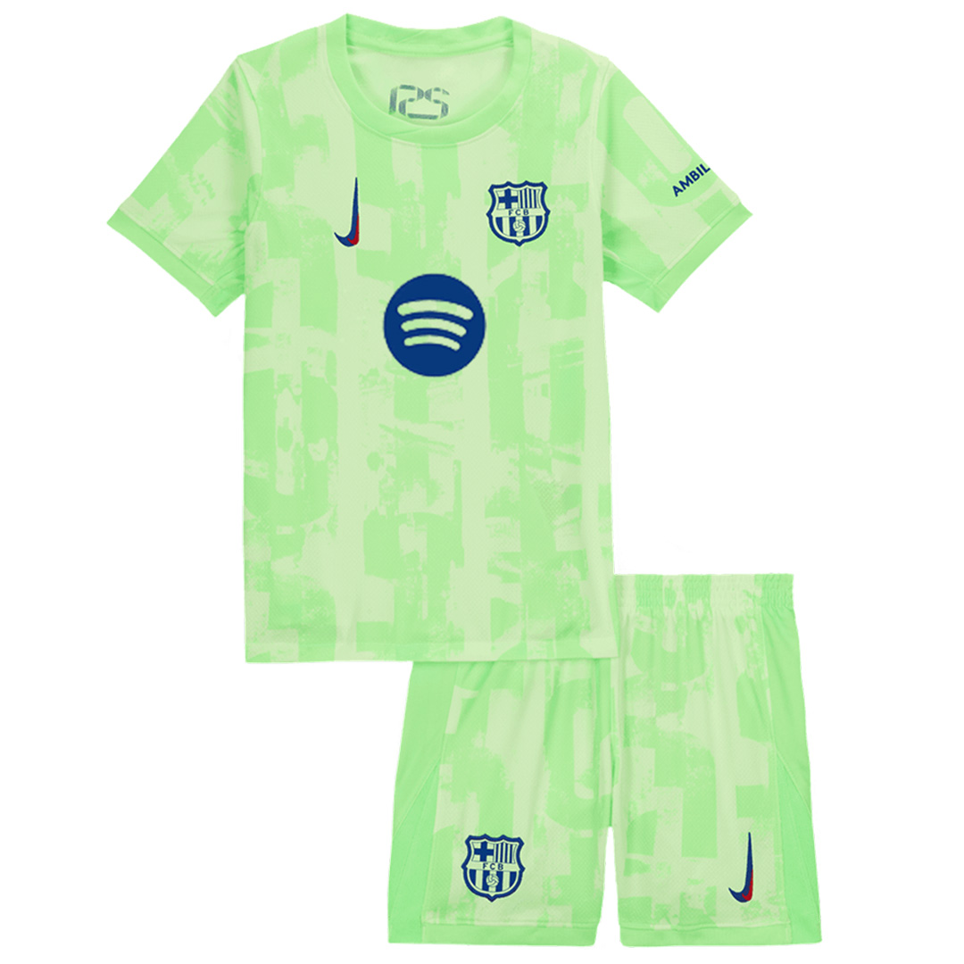 Kids Barcelona Third Spotify Logo Without Text Jersey Kit 2024/25 - minejerseys