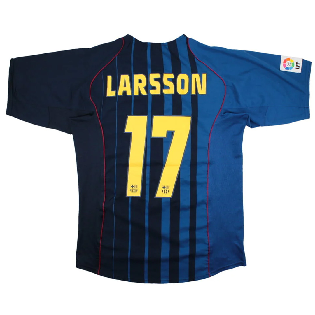 LARSSON #17 Retro Barcelona Away Jersey 2004/05 - minejerseys
