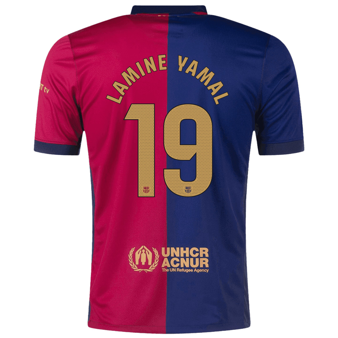 LAMINE YAMAL #19 Barcelona Home Spotify Logo Without Text Jersey 2024/25 - minejerseys