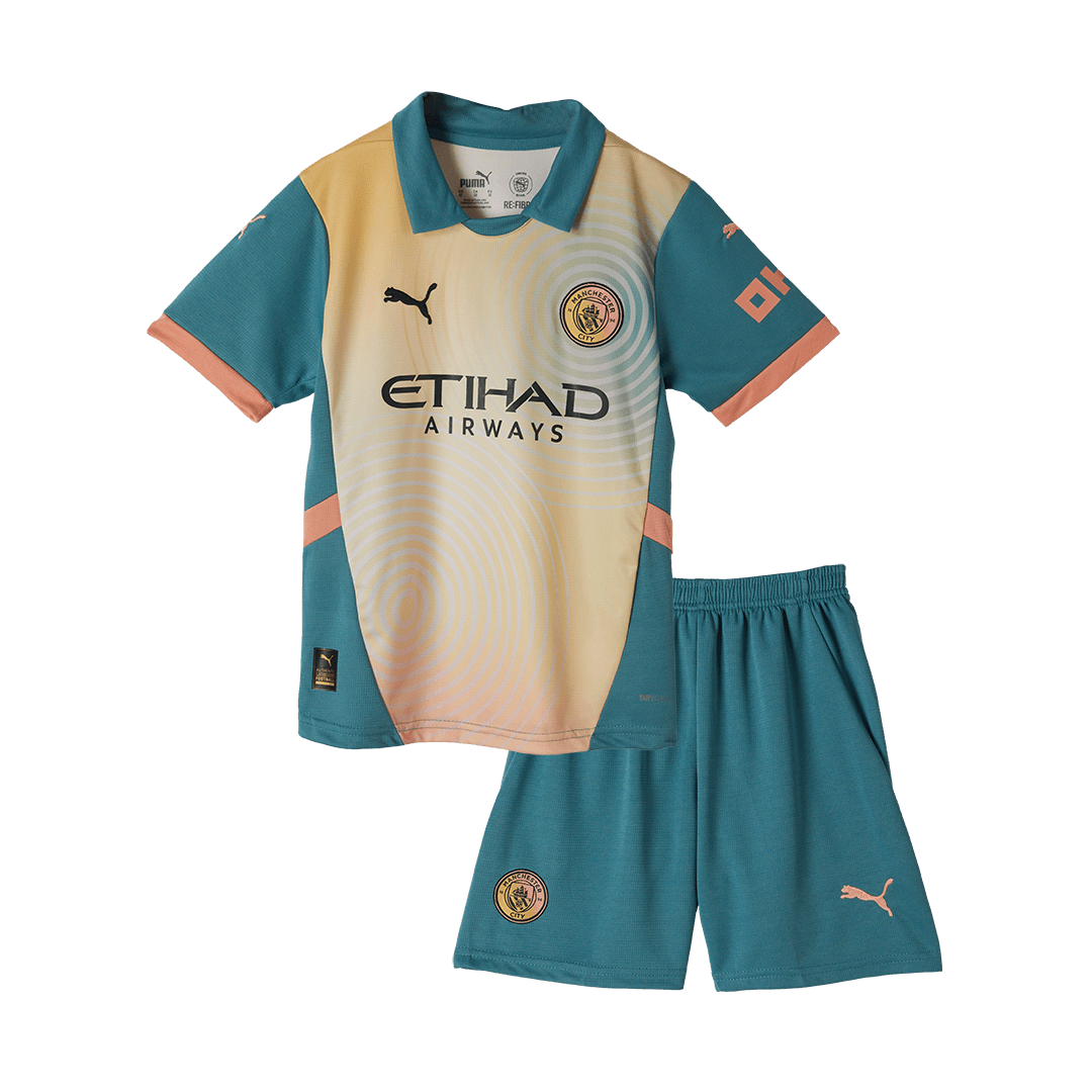 Kids Manchester City Fourth Jersey Kit 2024/25 - minejerseys