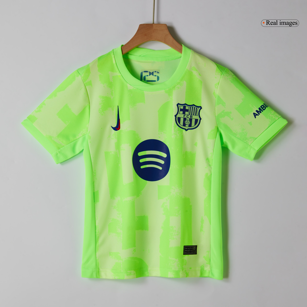 Kids Barcelona Third Spotify Logo Without Text Jersey Kit 2024/25 - minejerseys