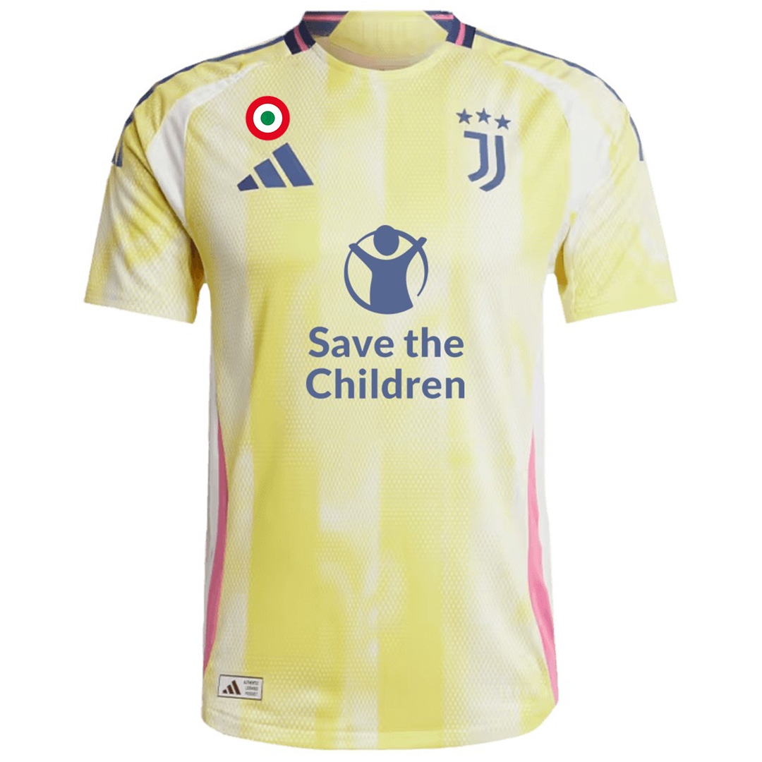 Juventus Away Save Children Sponsor Match Jersey Player Version 2024/25 - minejerseys