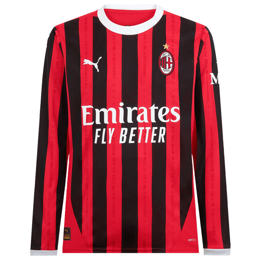 AC Milan Home Long Sleeve Jersey 2024/25 - minejerseys