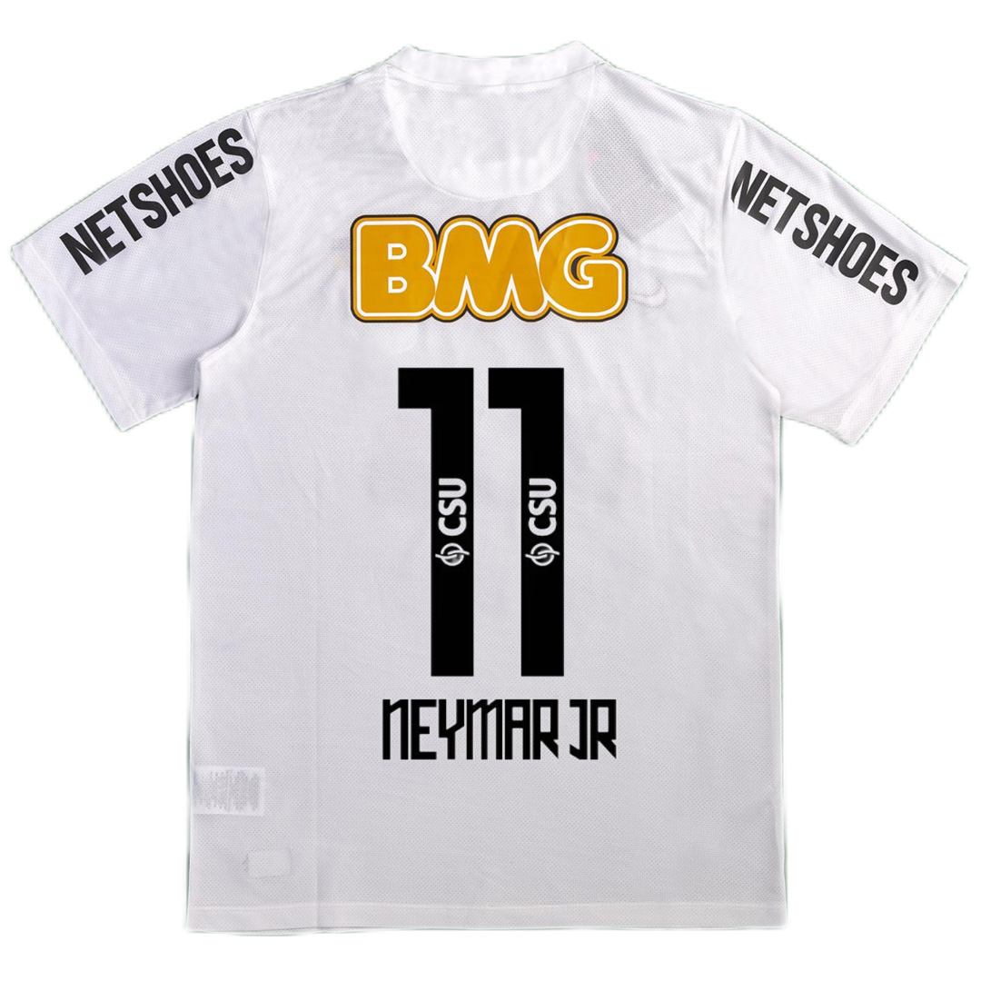 Neymar Jr #11 Retro Santos FC Home Jersey 2011/12 - minejerseys