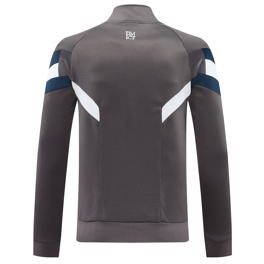 Real Madrid Track Jacket Gray 2024/25 - minejerseys